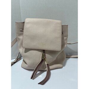 Kate Spade Pebble Leather Drawstring Flap Backpack Leather